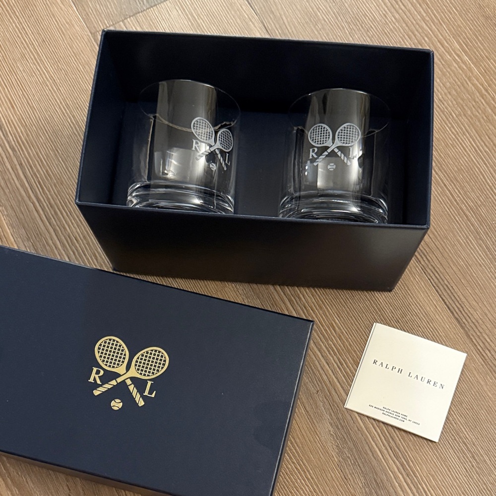 New ralph lauren limited edition wimbledon 2025 double whiskey glasses